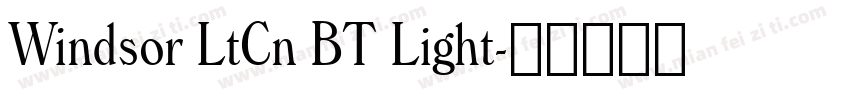 Windsor LtCn BT Light字体转换